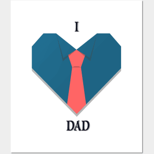 inktastic Fathers Day I Love You Dad Toddler T-Shirt Posters and Art